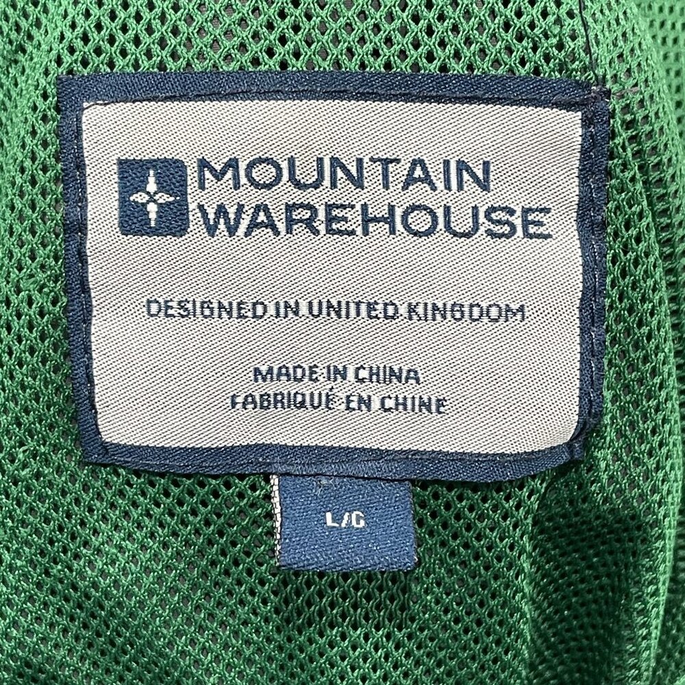 Mountain Warehouse Rain Jacket Mens Large Grey Hooded Full Zip - Picture 3 of 7